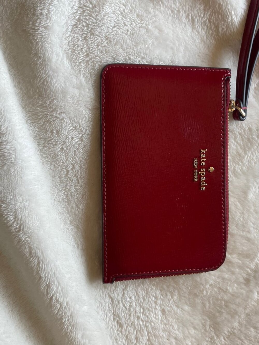 Kate Spade small card holder red wristlet